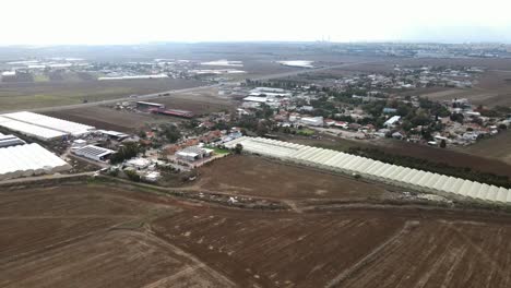 A-drone-shot-an-agricultural-settlement-in-southern-Israel