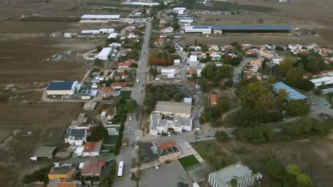 A-drone-shot-at-an-agricultural-settlement-in-the-Negev,-southern-Israel