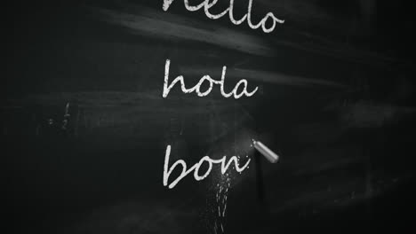 Typography-animation.-Colorful-chalks-writing-‘Welcome’-word-in-multiple-different-international-foreign-languages-on-the-black-chalkboard.-Language-learning-concept.