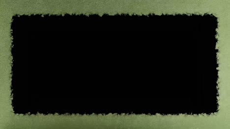 Single-horizontal-letterbox-matte-border-with-paper-textured-of-earth-tone-green-background,-ready-for-luma-key