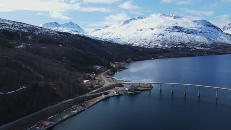 Arsteinbrua-Bridge-Crossing-Gratangen-Fjord-In-Gratangen,-Norway