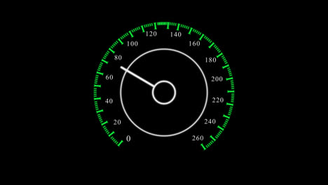 Motordrehzahl-Geschwindigkeitsmesser,-Leistungstachometer-Konzept,-Schleifenanimation-Mit-Alphakanal