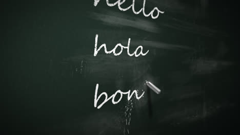 Typography-animation.-Colorful-chalks-writing-‘Welcome’-word-in-multiple-different-international-foreign-languages-on-the-black-chalkboard.-Language-learning-concept.