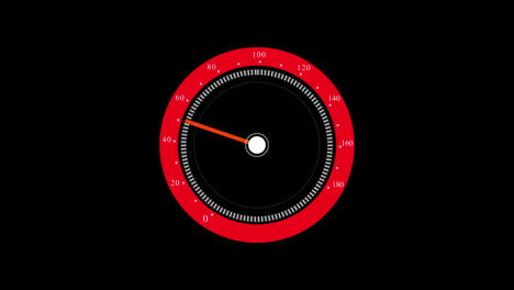 Motordrehzahl-Geschwindigkeitsmesser,-Leistungstachometer-Konzept,-Schleifenanimation-Mit-Alphakanal