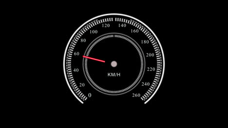 Motordrehzahl-Geschwindigkeitsmesser,-Leistungstachometer-Konzept,-Schleifenanimation-Mit-Alphakanal