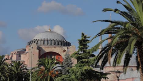 Panoramic-view-of-the-Hagia-Sophia-Grand-Mosque-in-Istanbul,-Turkey