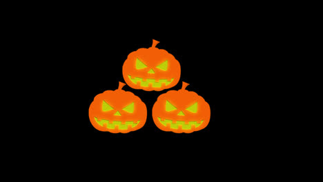 Autumn-Halloween-Pumpkin-icon-concept-loop-animation-video-with-alpha-channel