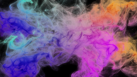 Colorful-flowing-energy-Waves,-Abstract-animation-on-black-background