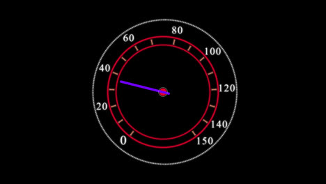 Motordrehzahl-Geschwindigkeitsmesser,-Leistungstachometer-Konzept,-Schleifenanimation-Mit-Alphakanal