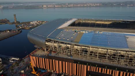 Bramley-Moore-dock-Everton-football-stadium-aerial-view-River-Mersey-in-Liverpool