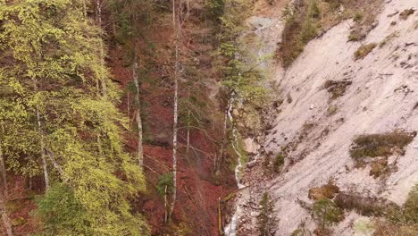 Beautiful-view-on-Konigssee-waterfall-near-the-town-of-Berchtesgaden-in-the-Bavarian-Alps,-Germany