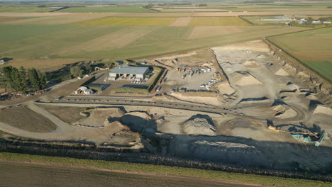 Earthworks-On-Rural-Property-In-Canterbury-New-Zealand-Morning-Sun