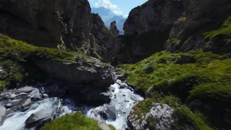 Blue-waters-of-Mont-Cenis-or-Moncenisio-lake-and-water-stream