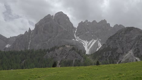 View-towards-Mount-Duerrenstein---Picco-di-Vallandro-in-the-Dolomites,-Pustertal---Val-Pusteria,-South-Tyrol,-Italy