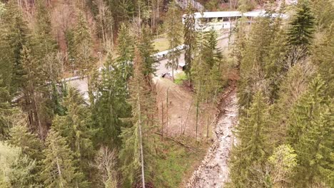 Beautiful-view-on-Konigssee-waterfall-near-the-town-of-Berchtesgaden-in-the-Bavarian-Alps,-Germany