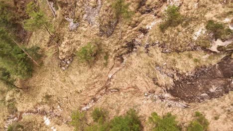 Luftaufnahme-Des-Almbachklamm-Wasserfalls-In-Garmisch-Partenkirche-Im-Sommer-Zeigt-Die-Lebendige-Darstellung-Des-Bunten-Laubes