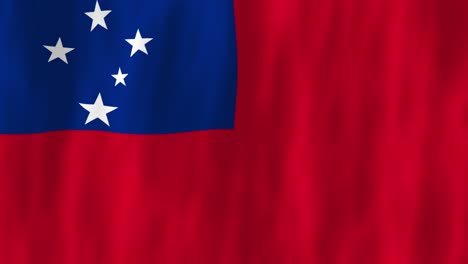 Samoa-flag-country-animation-3D-symbol-design-waving-in-wind-movement-national-patriotism-world-culture-emblem-banner-Polynesia-blue-red-white