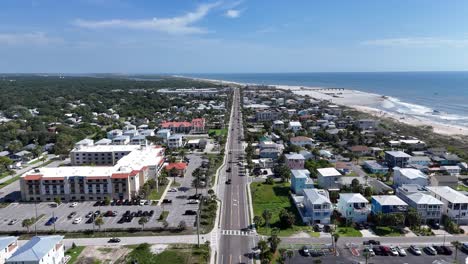 Drone-shot-of-St.-Augustine-Beach-in-Florida