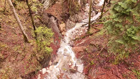 Beautiful-view-on-Konigssee-waterfall-near-the-town-of-Berchtesgaden-in-the-Bavarian-Alps,-Germany