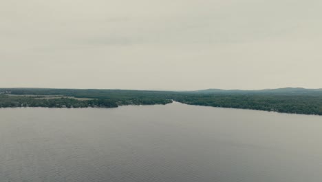 Freshwater-Lake-Magog-Near-Sherbrooke,-Estrie-Region-Of-Quebec,-Canada