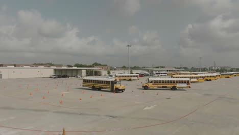 An-aerial-drone-view-of-bus-driver-training-at-the-CCISD-transportation-dept