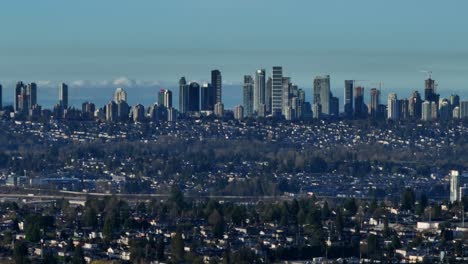 Toma-Aérea-Con-Dron-Del-Horizonte-De-La-Ciudad-De-Vancouver,-Columbia-Británica