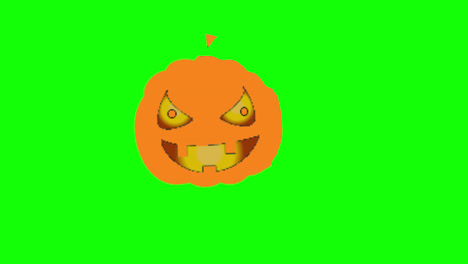 Animación-De-Bucle-De-Calabaza-De-Feliz-Halloween,-Elemento-Conceptual-De-Halloween-Con-Canal-Alfa