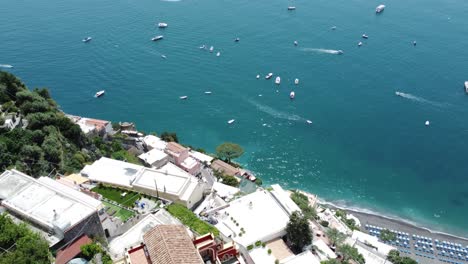 The-beautiful-view-of-Positano-through-a-drone