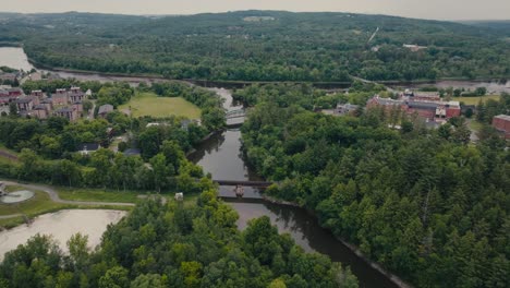 Sherbrooke-Downtown-On-The-Confluence-Of-The-Saint-François-And-Magog-Rivers-In-Southern-Quebec,-Canada