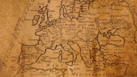 Mapa-Antiguo-De-Europa-Que-Muestra-La-Geografía-Histórica