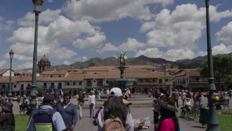 Zoom-out-to-Pachacutec-indigenous-Inca-in-main-square