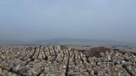 Athen,-Hauptstadt-Griechenlands,-Luftbilddrohne,-Panoramablick-Auf-Die-Städtische-Stadtlandschaft