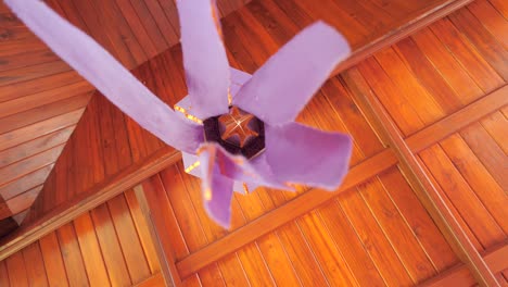 ฺBeautiful-Purple-Buddhist-Flag,-Close-Up