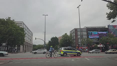 POV-wide-angle-footage-of-an-intersection