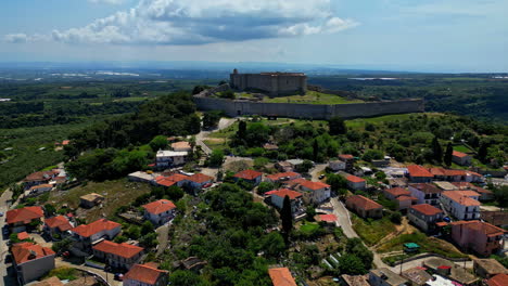 Panoramic-View-Of-Chlemoutsi-Castle-Museum-In-The-Medieval-Castle-Of-Chlemoutsi-In-Southern-Greece