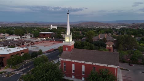 Aerial-footage-at-twilight-of-St