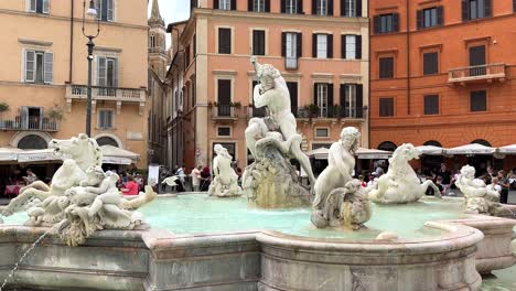 Fontana-Del-Nettuno-O-Fuente-De-Neptuno-En-Roma,-Italia,-Frente-A-La-Piazza-Navona