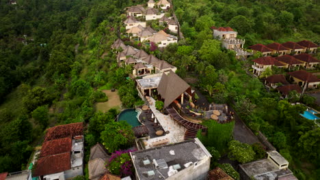 Hotel-With-Private-Villa-Accommodations-On-Remote-Mountains-Near-Amed-Beach-In-Bali,-Indonesia