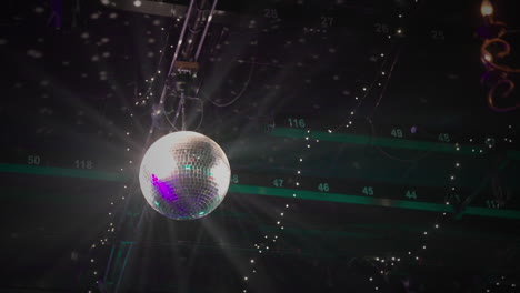 Disco-Ball-spinning-on-ceiling-of-dance-floor