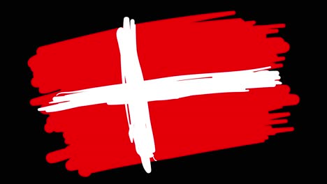 Animated-self-drawing-Danish-flag-line-art,-with-lines-forming-the-flag-outline-against-a-black-background