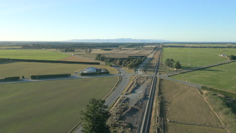 Country-Roads-In-Canterbury-New-Zealand-Surrounded-By-Farms-60FPS