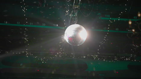 Dolly-past-Chandelier-and-Disco-ball-spinning-on-ceiling