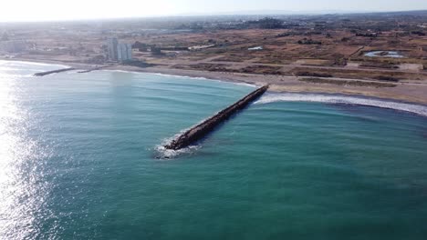 Mittelmeerküste,-Luftaufnahme-Der-Küste-Von-Unbebautem-Land-In-Spanien