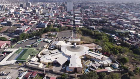 Costa-rican-center-of-science-and-culture-in-san-jose-during-daytime,-aerial-view