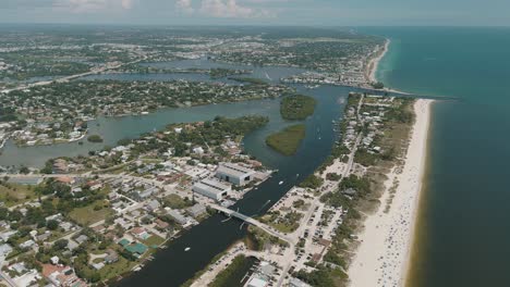 Drohnenaufnahmen-Von-Nokomis-Beach,-Florida-An-Einem-Sonnigen-Tag