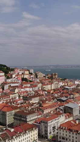 Stadt-Lissabon-Portugal-Luftbild-Vertikales-Video