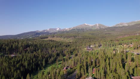 Imágenes-Aéreas-De-Montañas-Y-Bosques-En-Breckenridge,-Colorado