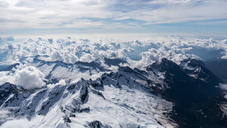 Zeitrafferblick-Auf-Die-Welt-Vom-Monte-Rosa,-Hütte-Margherita