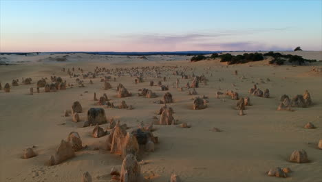 Pinnacle-desert-Australia-drone-4k-sunset