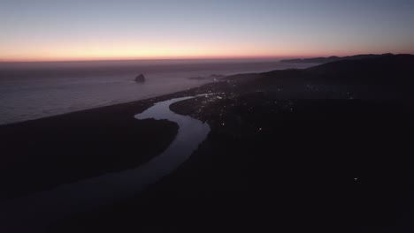 Drone-video-of-fireworks-in-a-small-coastal-town-on-the-Fourth-of-July